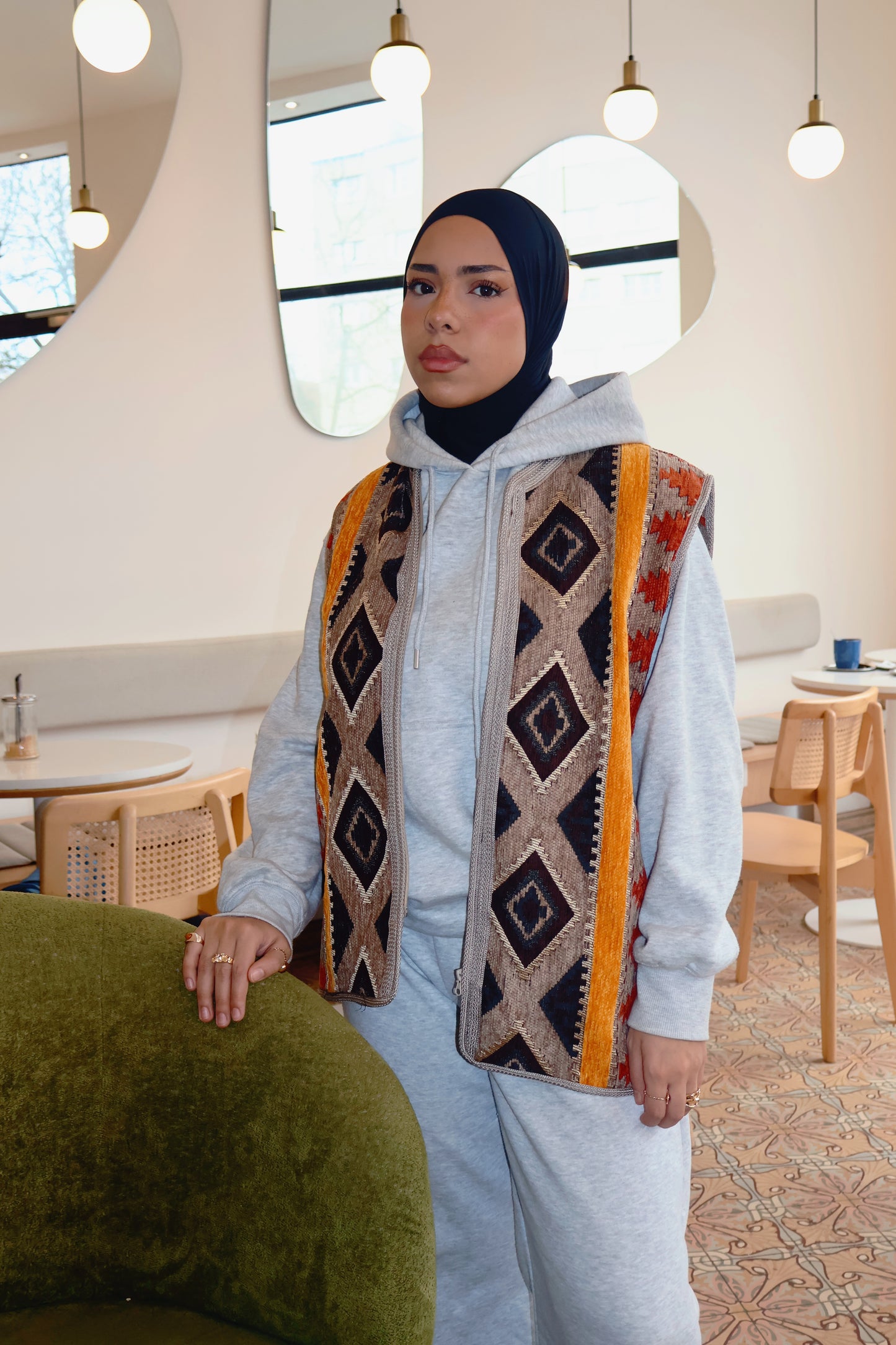 Veste sans manches tissus sedari