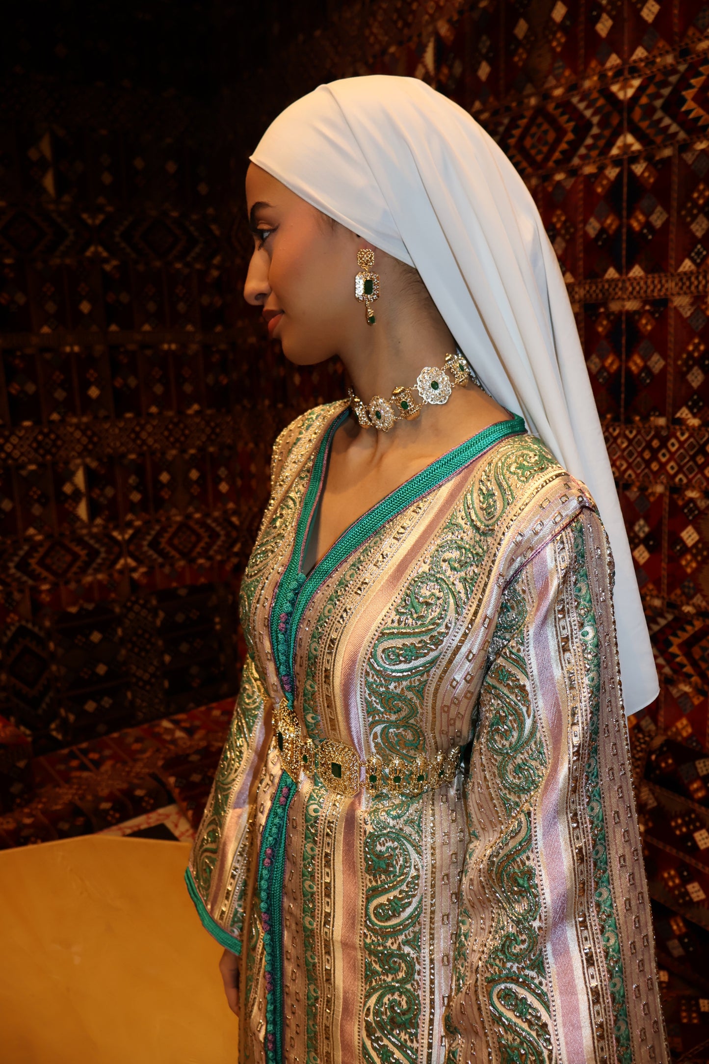 Caftan BROCART turquoise