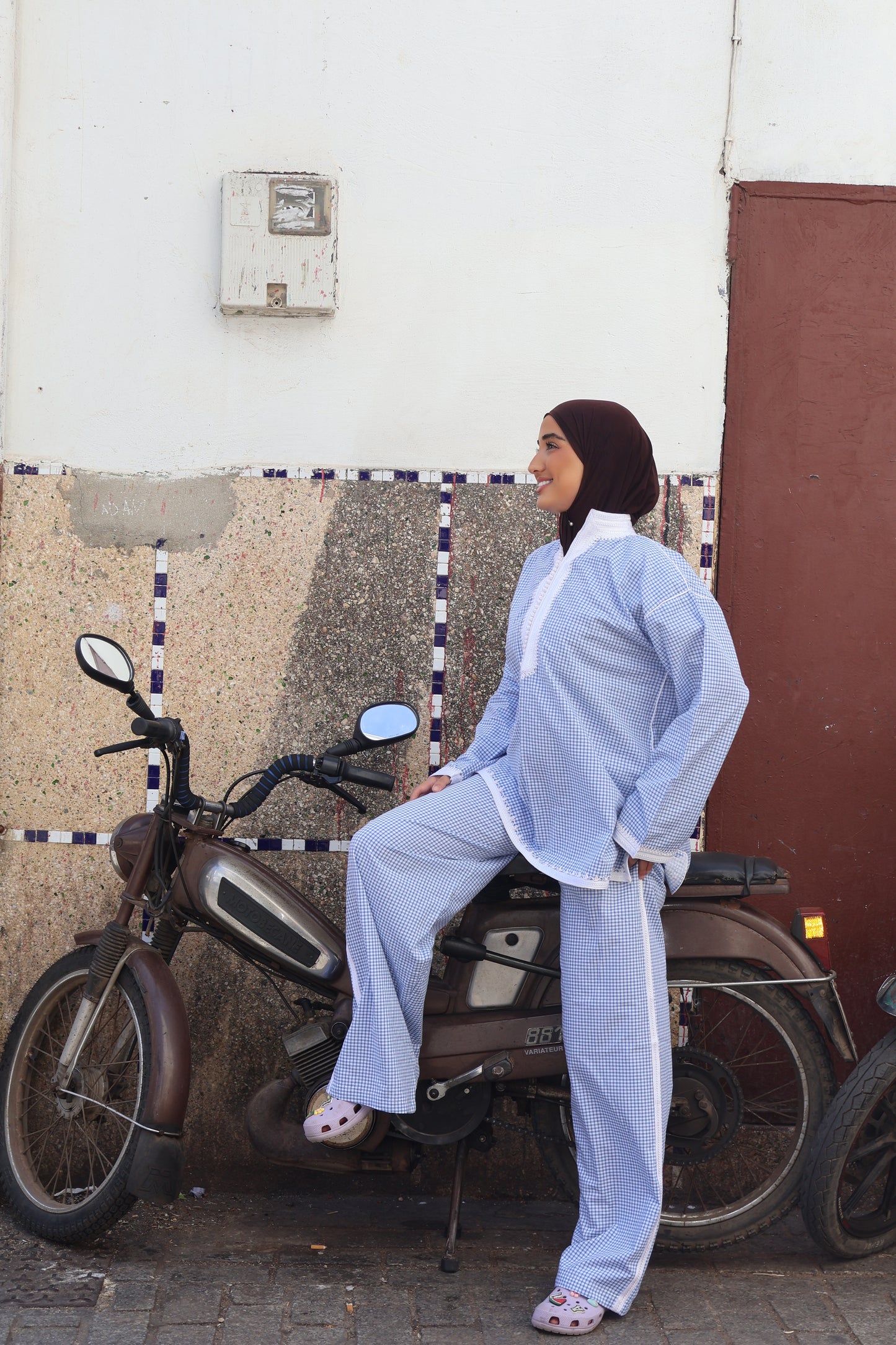 Ensemble jabador bleu
