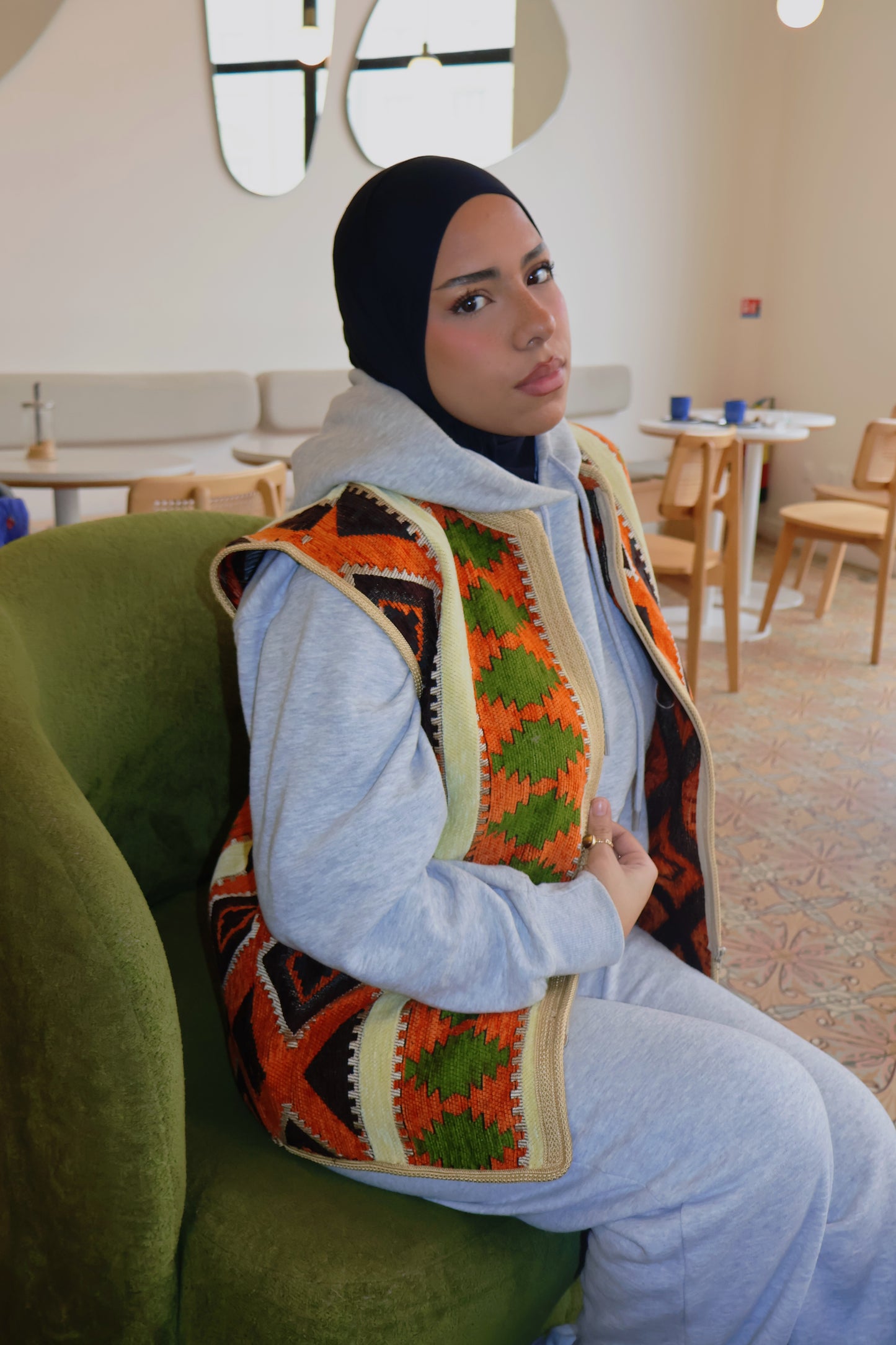 Veste tissus sedari sans manches