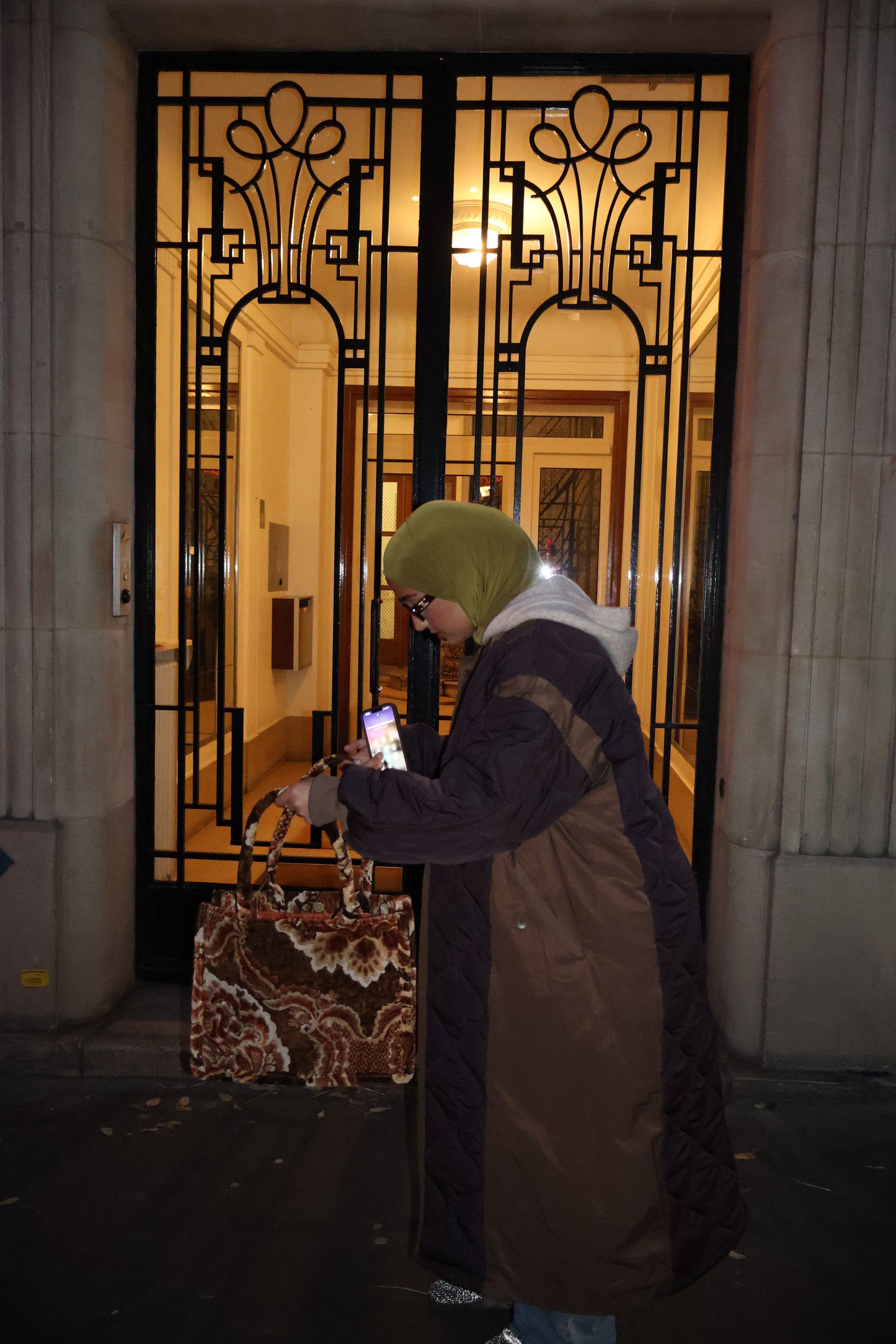 Doudoune bi matière