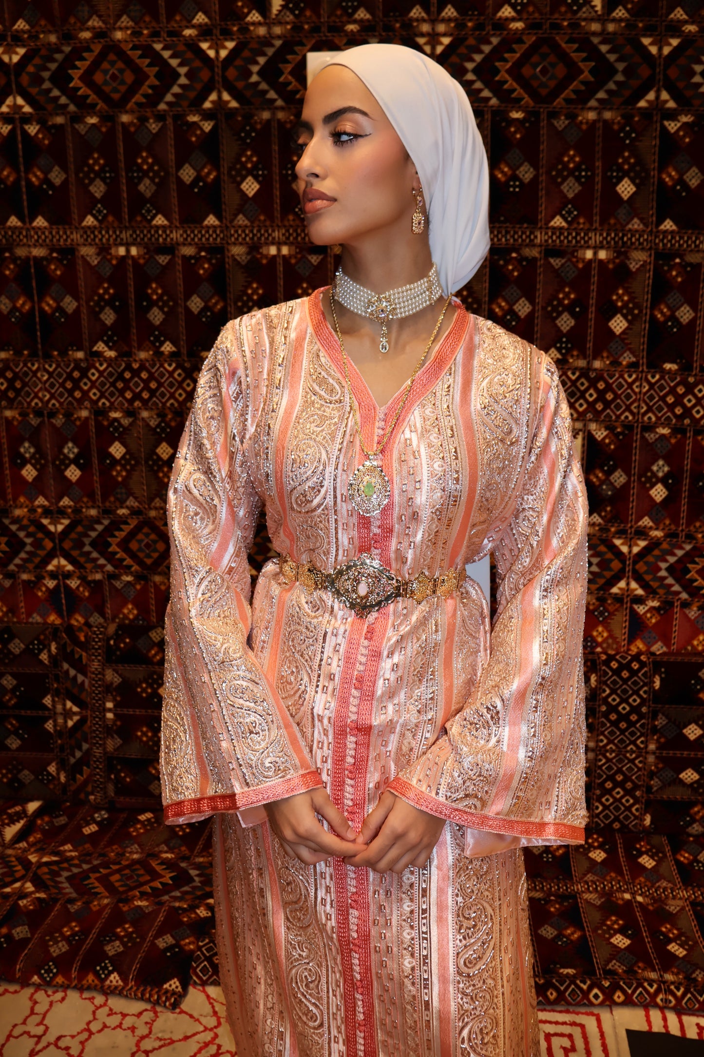 Caftan BROCART rose