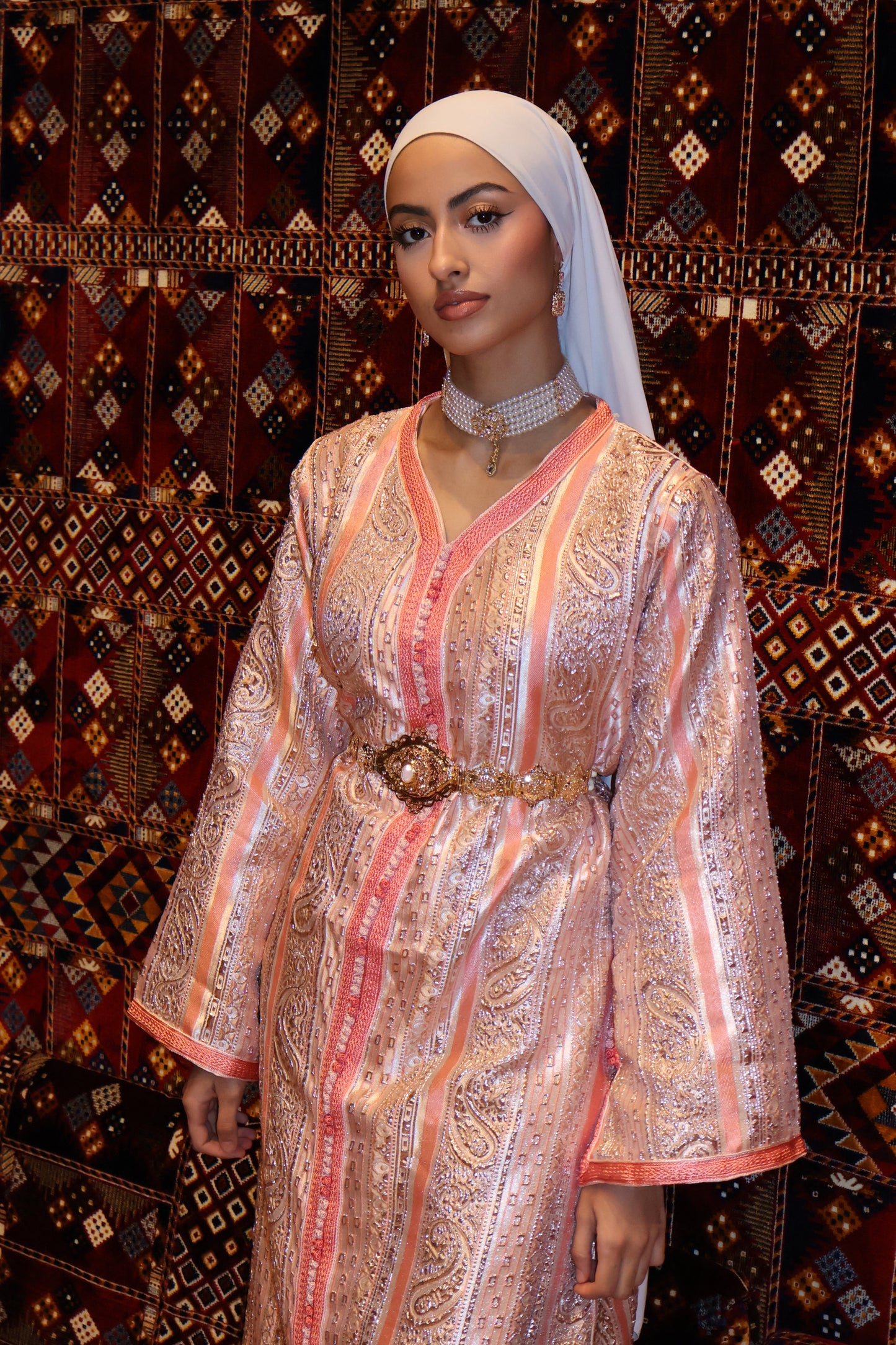 Caftan BROCART rose