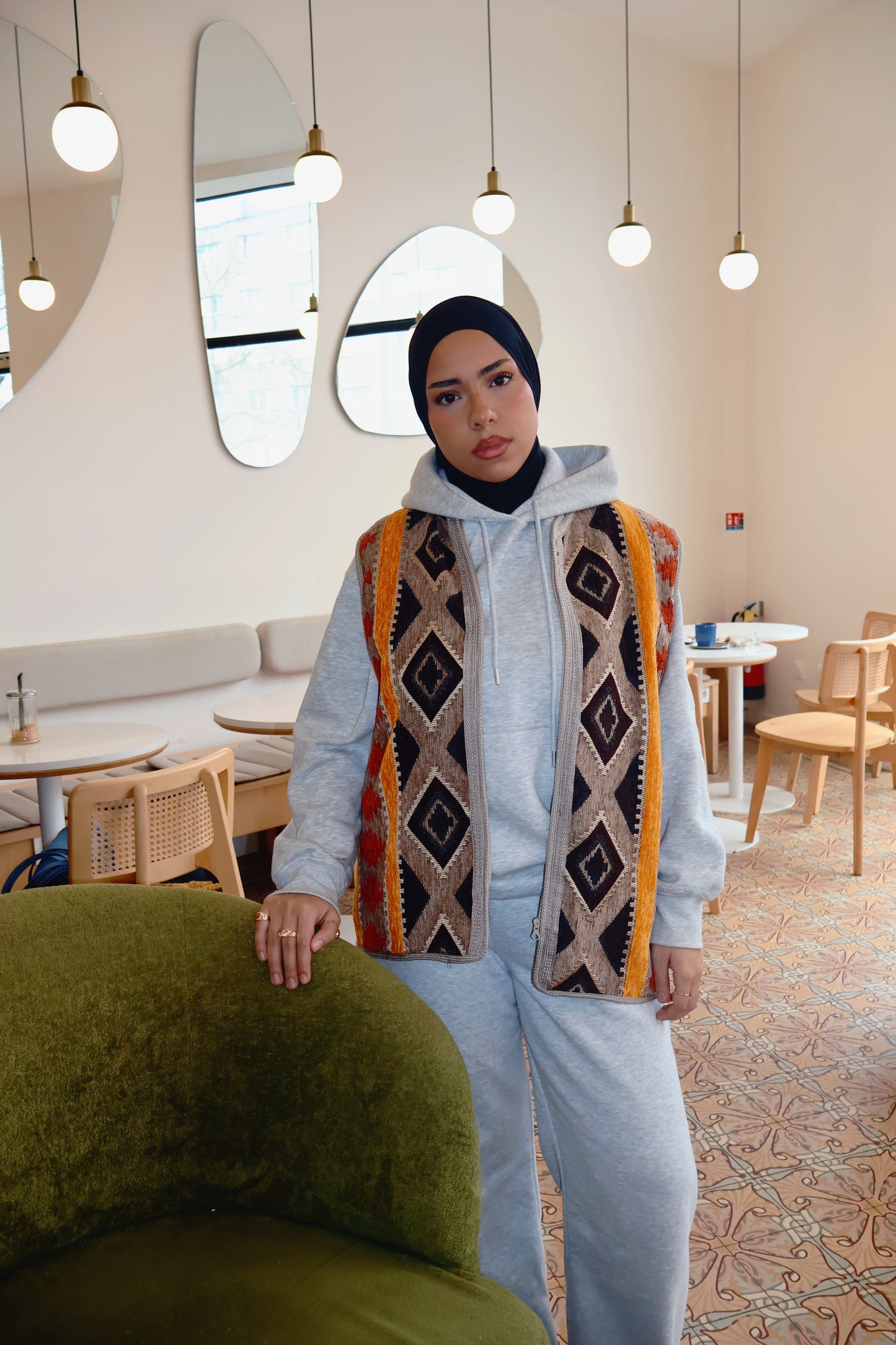 Veste sans manches tissus sedari