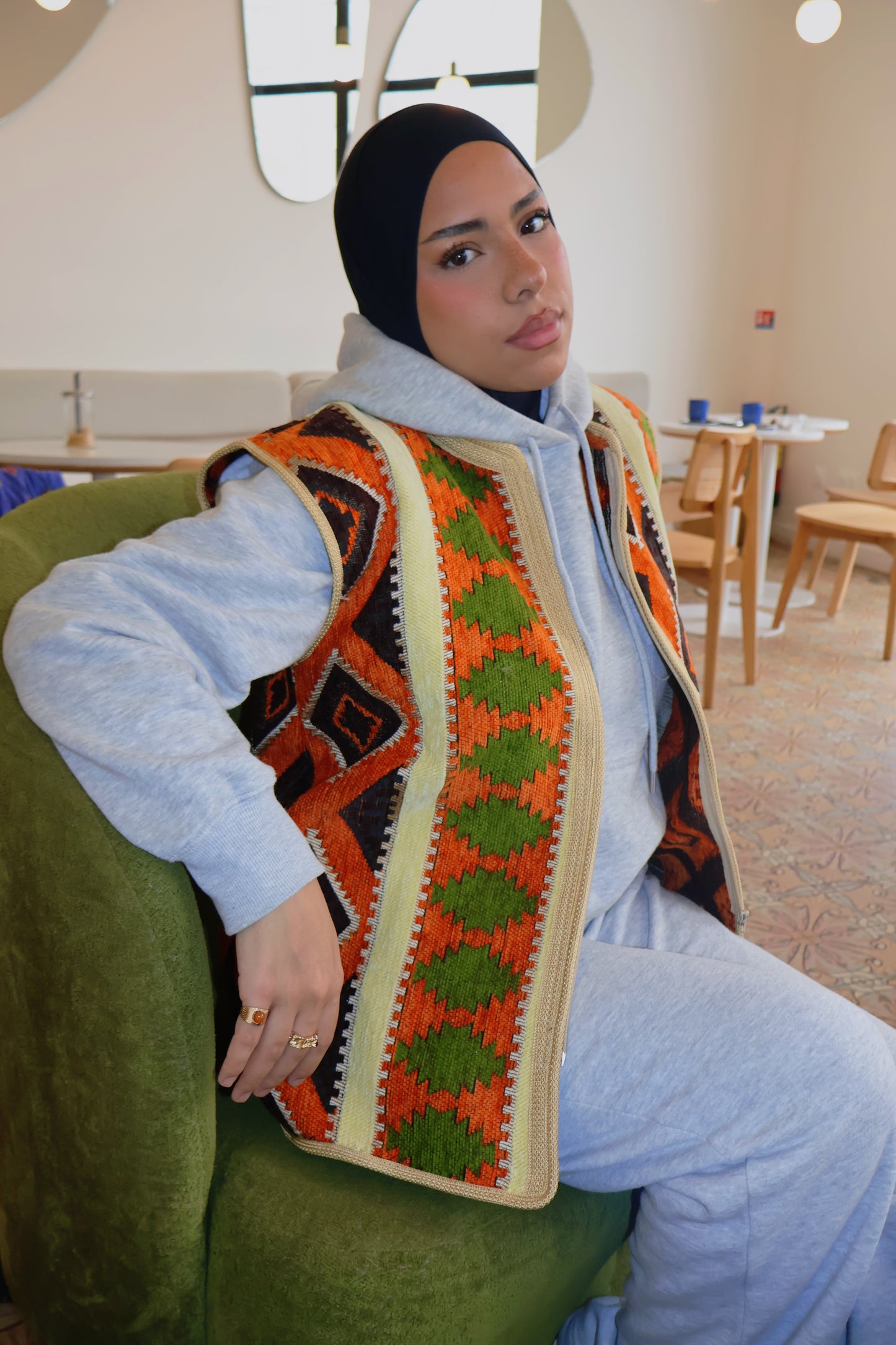 Veste tissus sedari sans manches