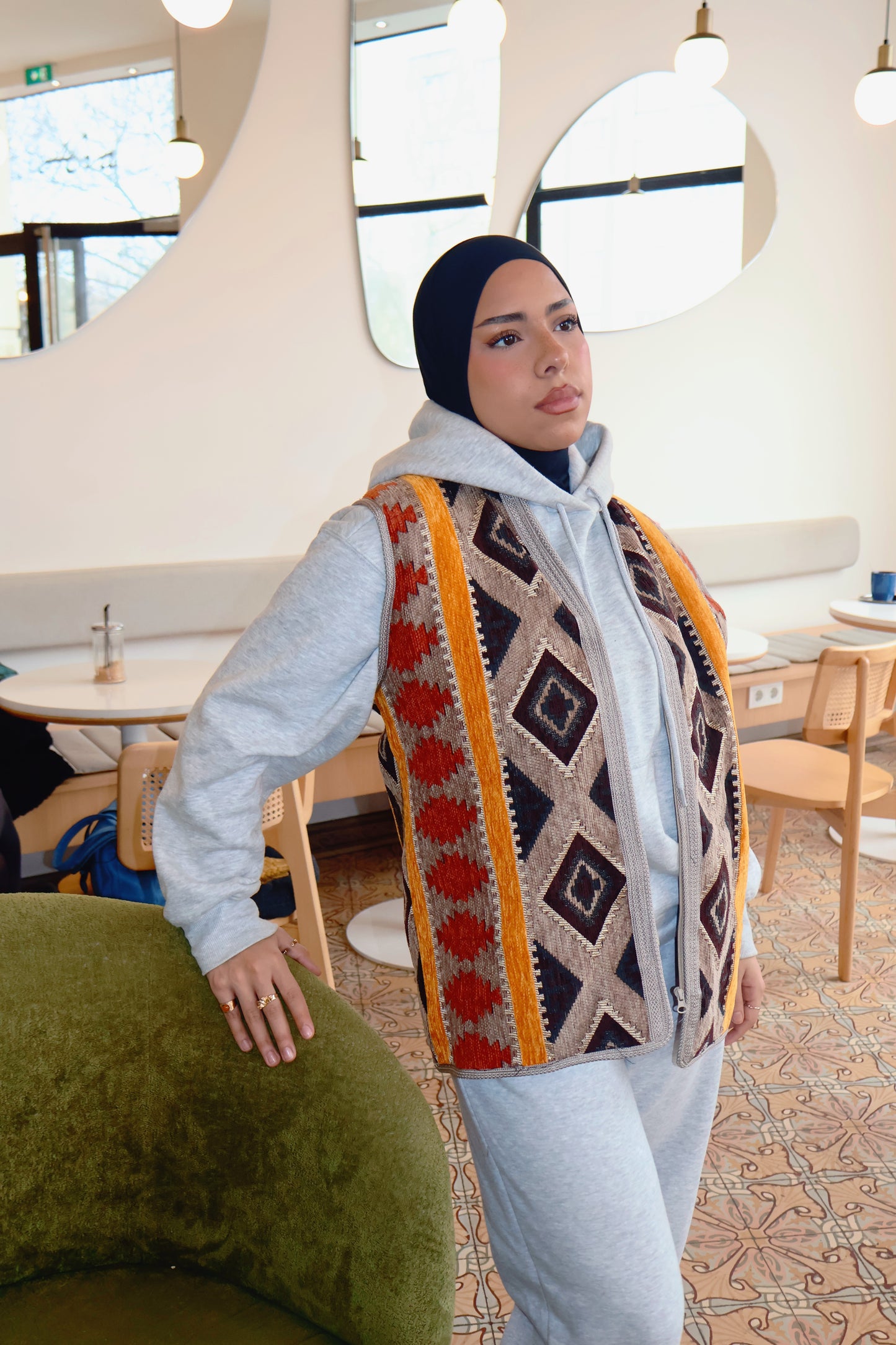Veste sans manches tissus sedari