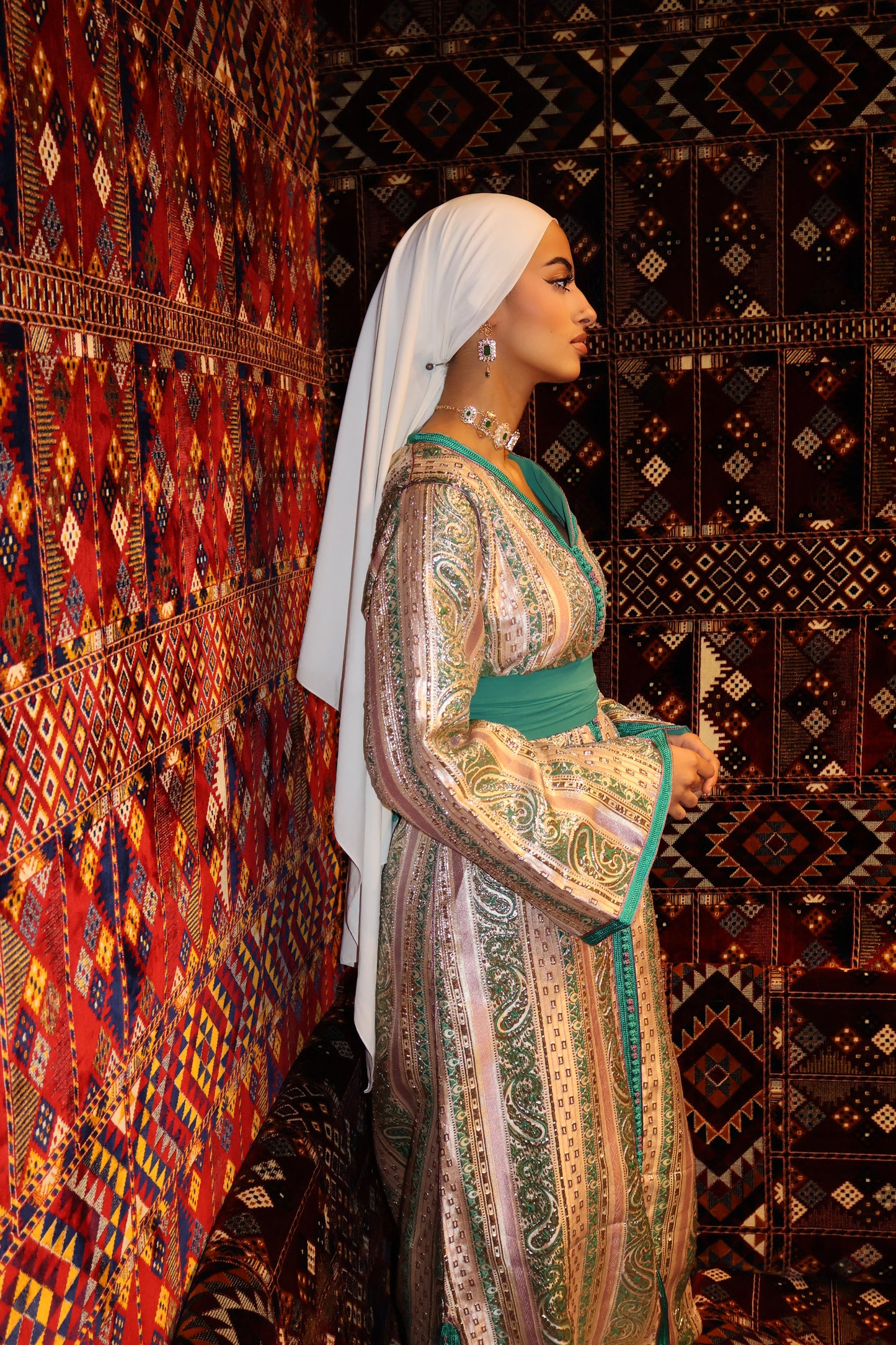 Caftan BROCART turquoise