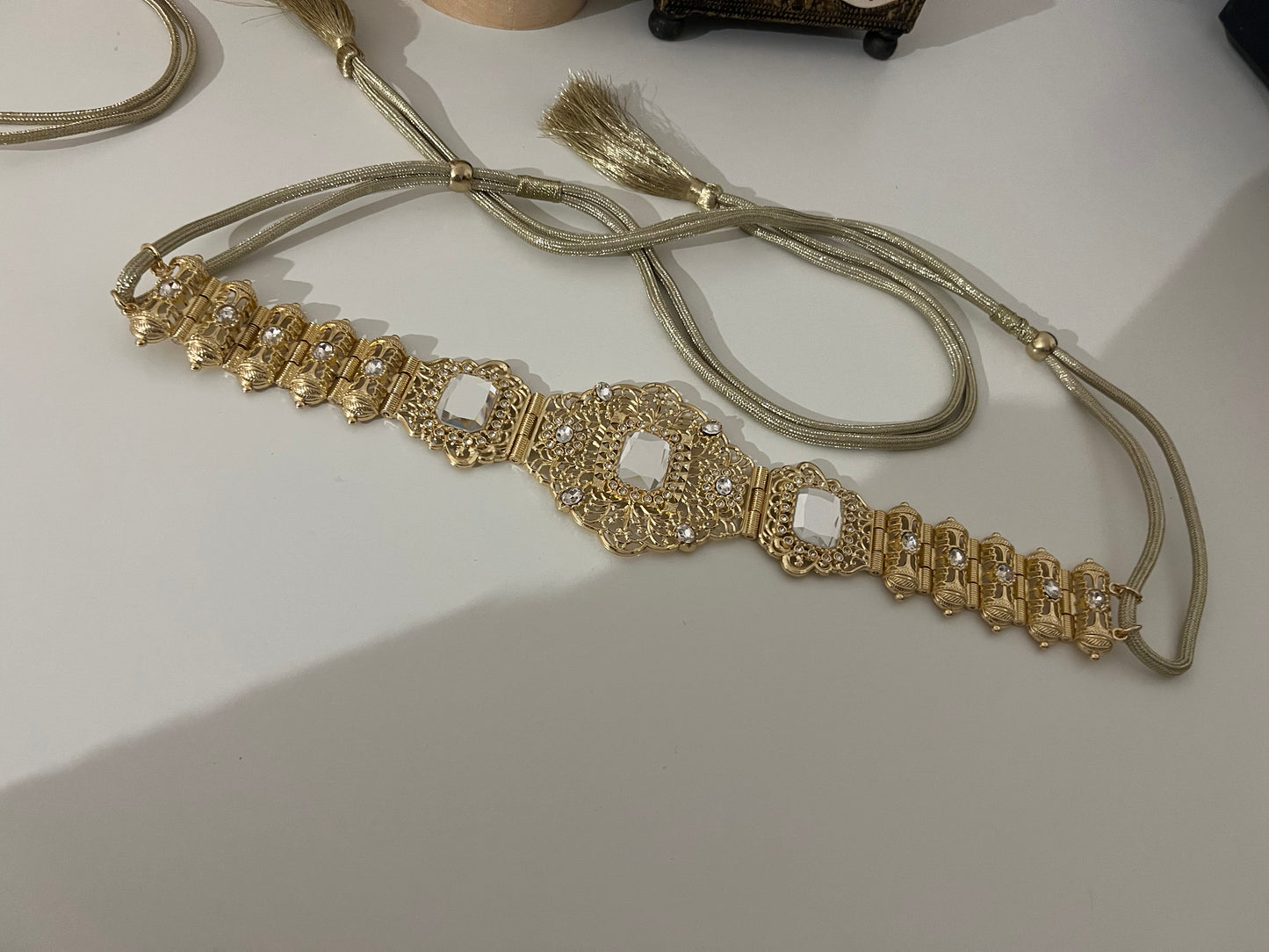 Ceinture bijoux doré